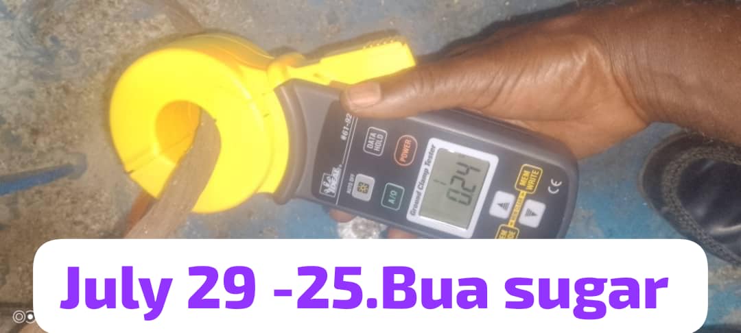 Earthing Result at Bua sugar